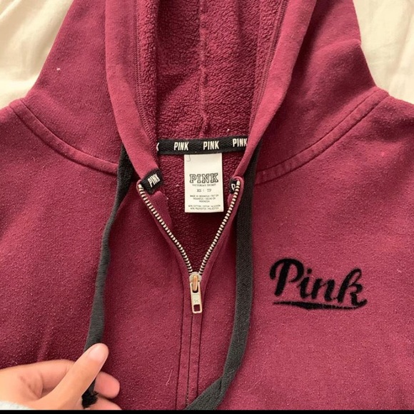 PINK BRAND BURGUNDY SWEATER - Picture 1 of 3